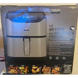 Bella Pro Series 6.3 qt Touchscreen Air Fryer Stainless Steel Brand New